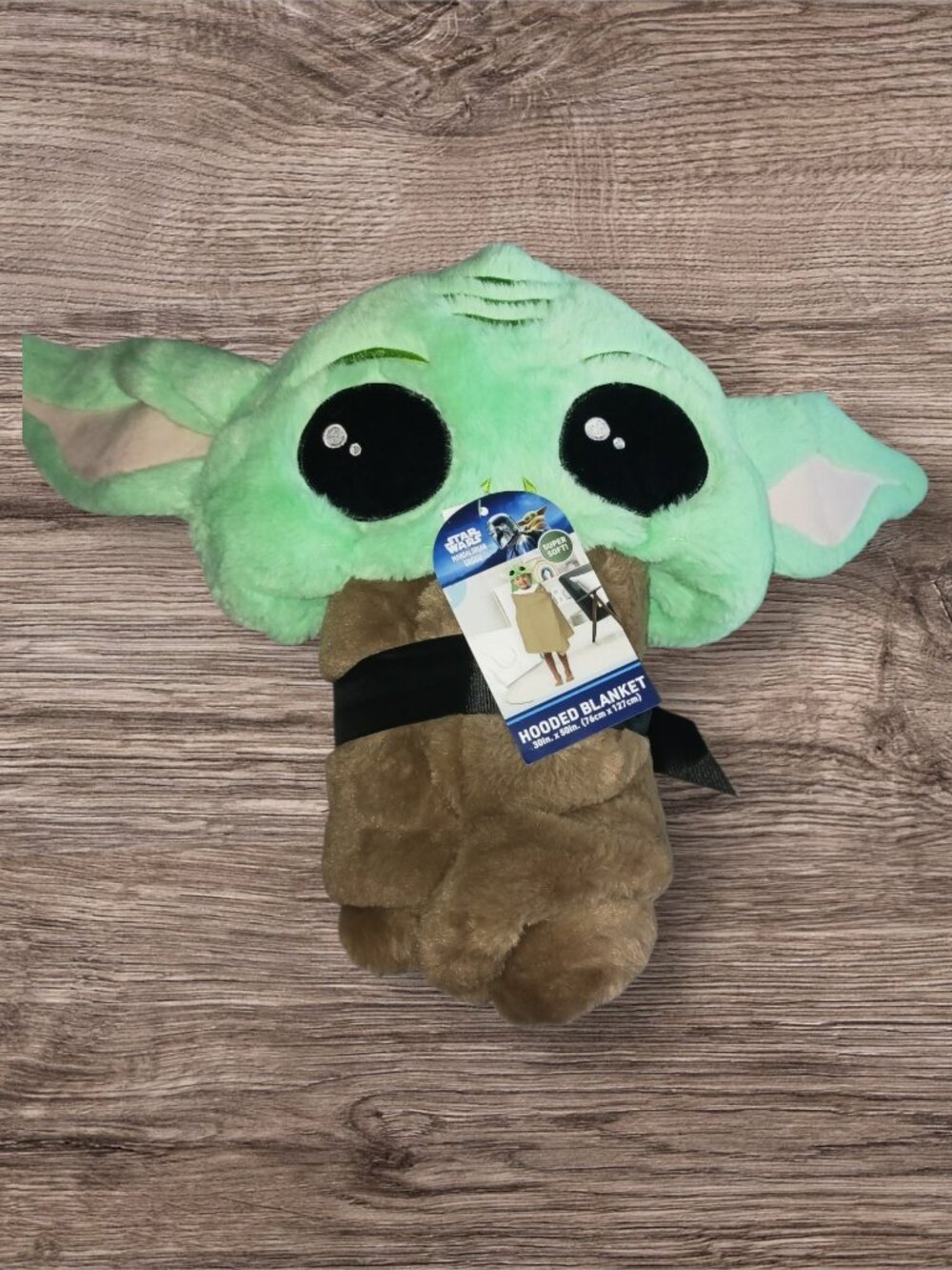 NWT Star Wars The Mandalorian Grogu Baby Yoda Hooded Blanket Super Soft 30x50